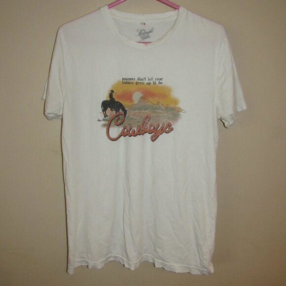 Midnight Rider Waylon Jennings Mamas Don't Let Your Babies Be Cowboys T Shirt M - Picture 1 of 4